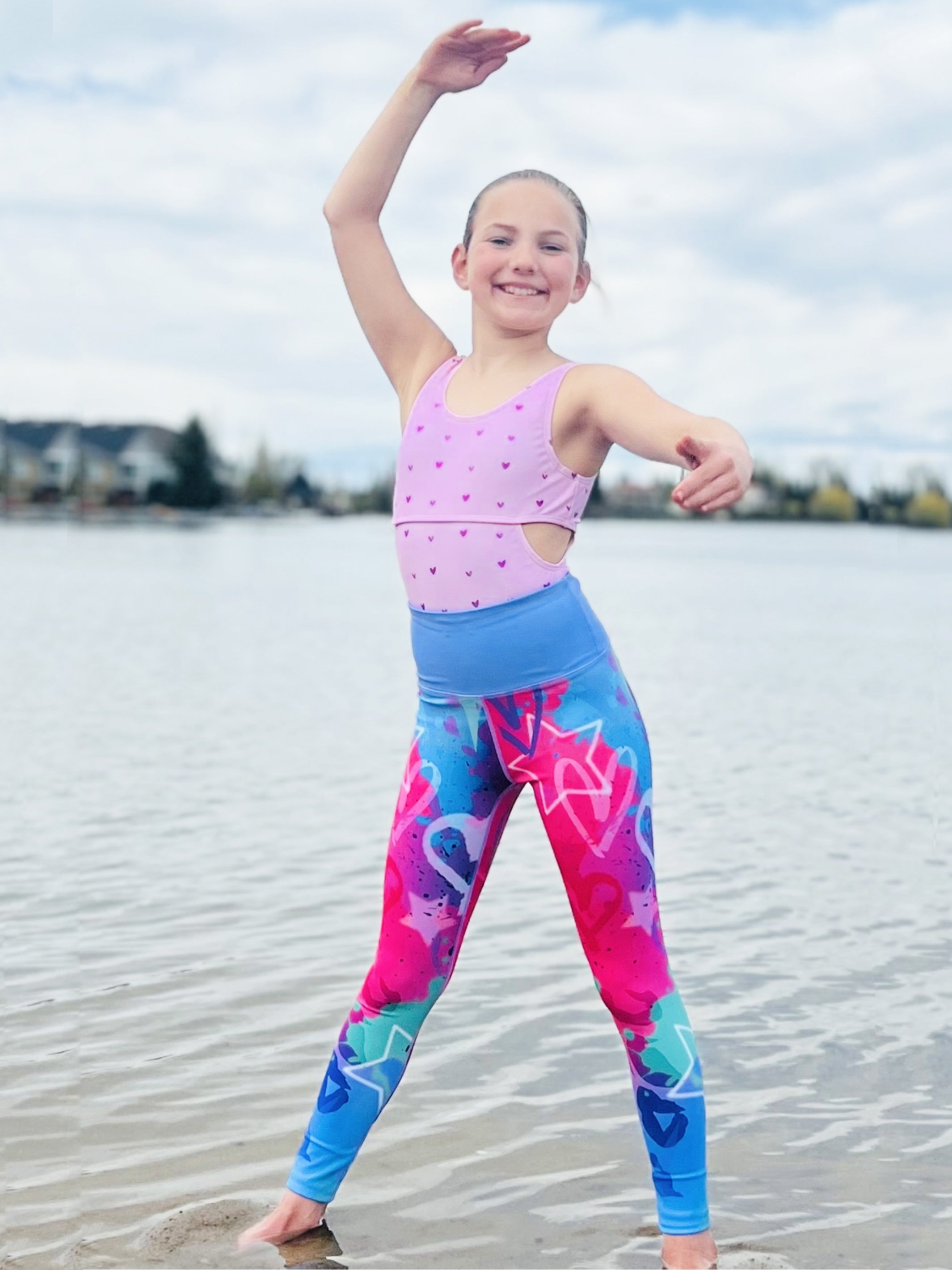 GIRLS HIGH-RISE ACTIVE LEGGINGS - SOPHIE | Limeapple