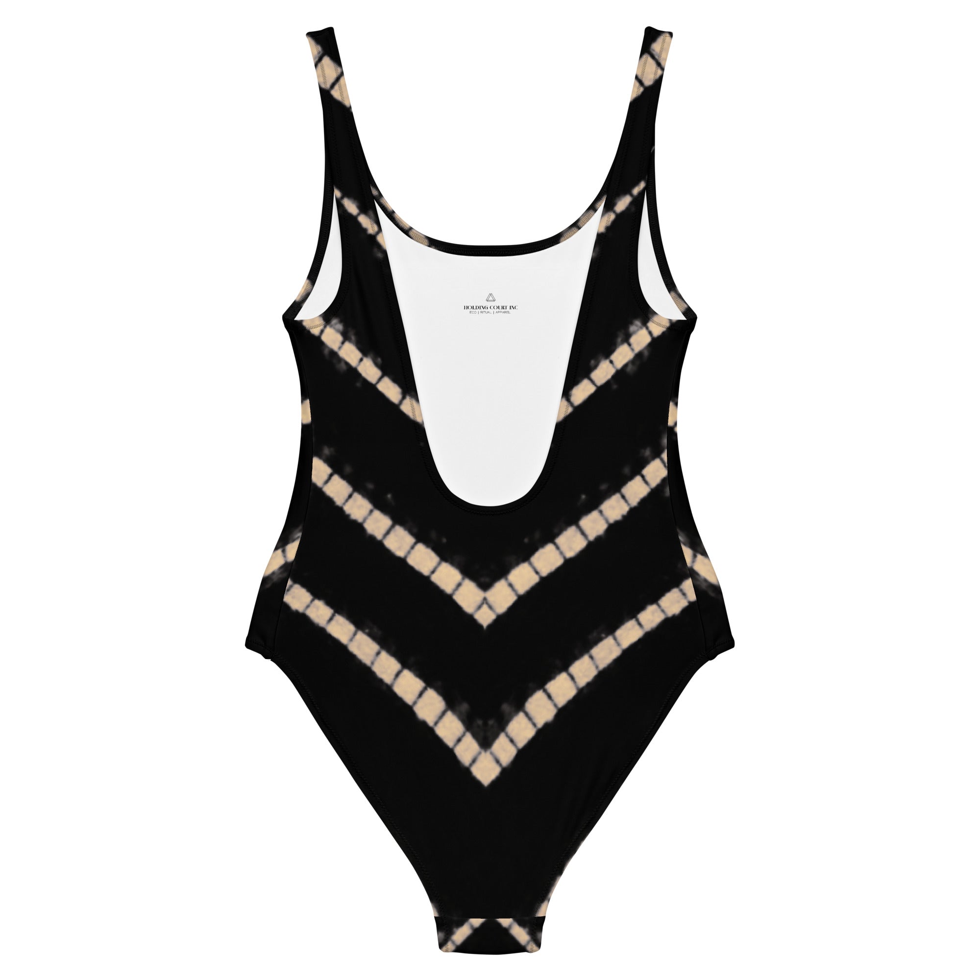 Lyra One Piece Swimsuit in Black Shibori