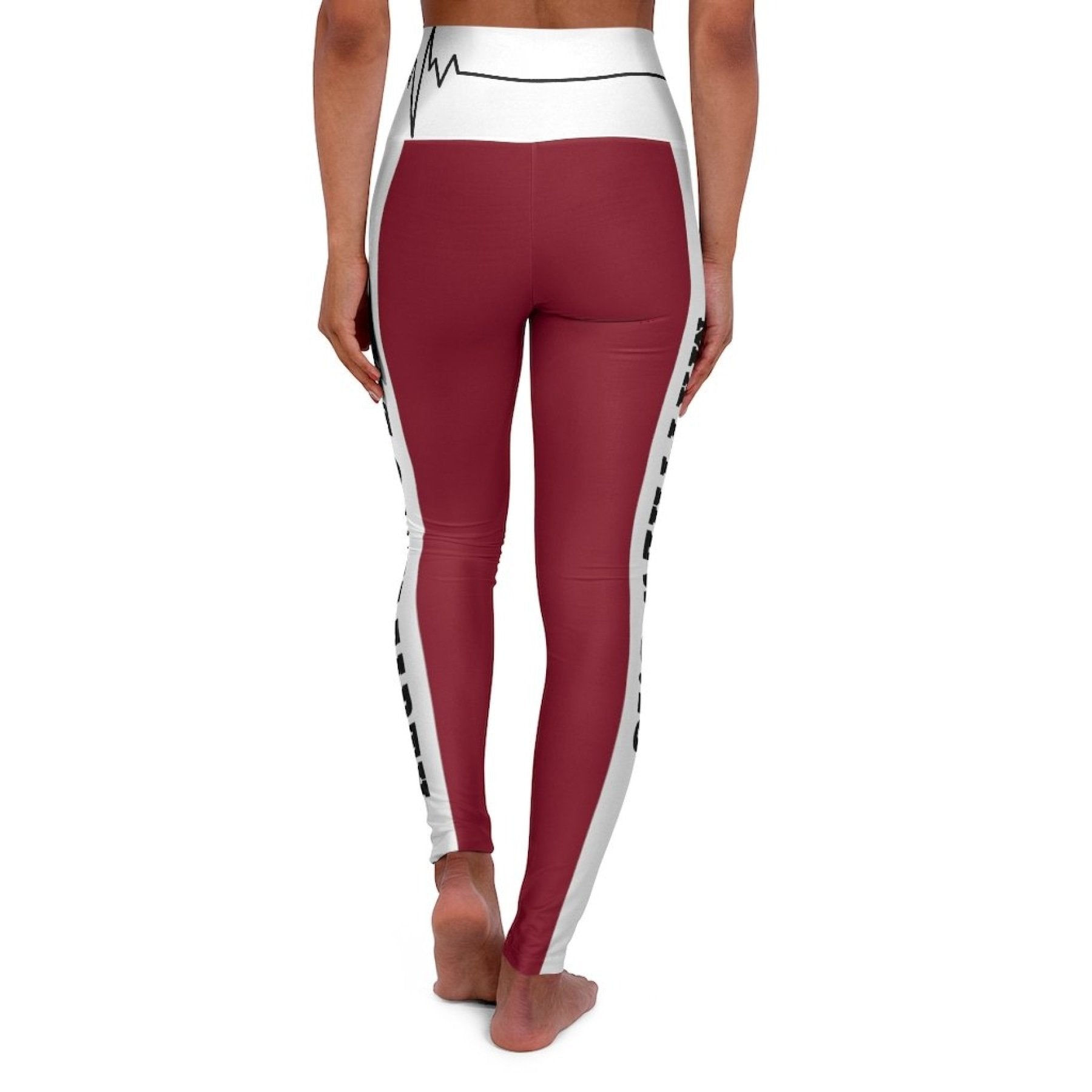 High Waisted Yoga Leggings, Burgundy Salt Of The Earth Matthew 5:13