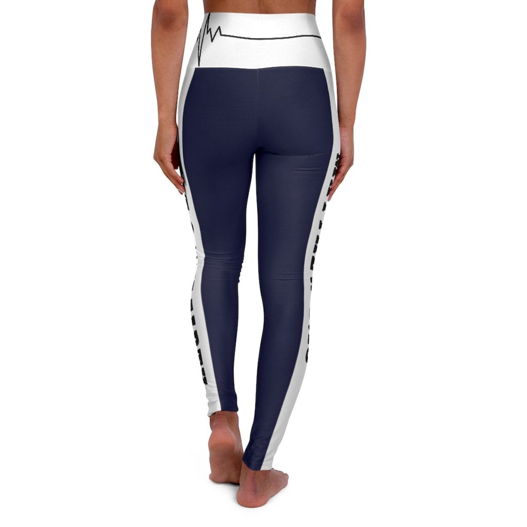 High Waisted Yoga Leggings, Navy Blue Salt Of The Earth Matthew 5:13
