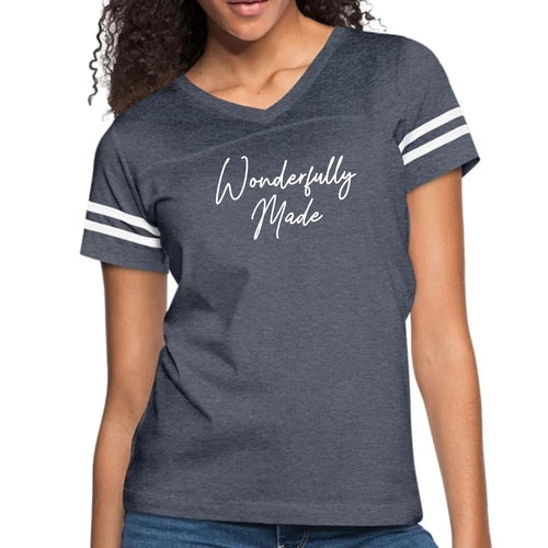 Womens Vintage Sport T-shirt, Wonderfully Made