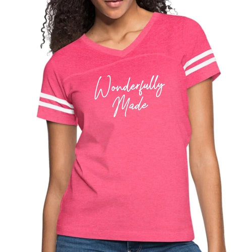 Womens Vintage Sport T-shirt, Wonderfully Made