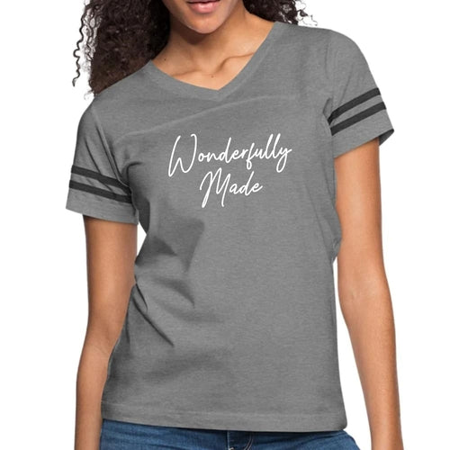 Womens Vintage Sport T-shirt, Wonderfully Made
