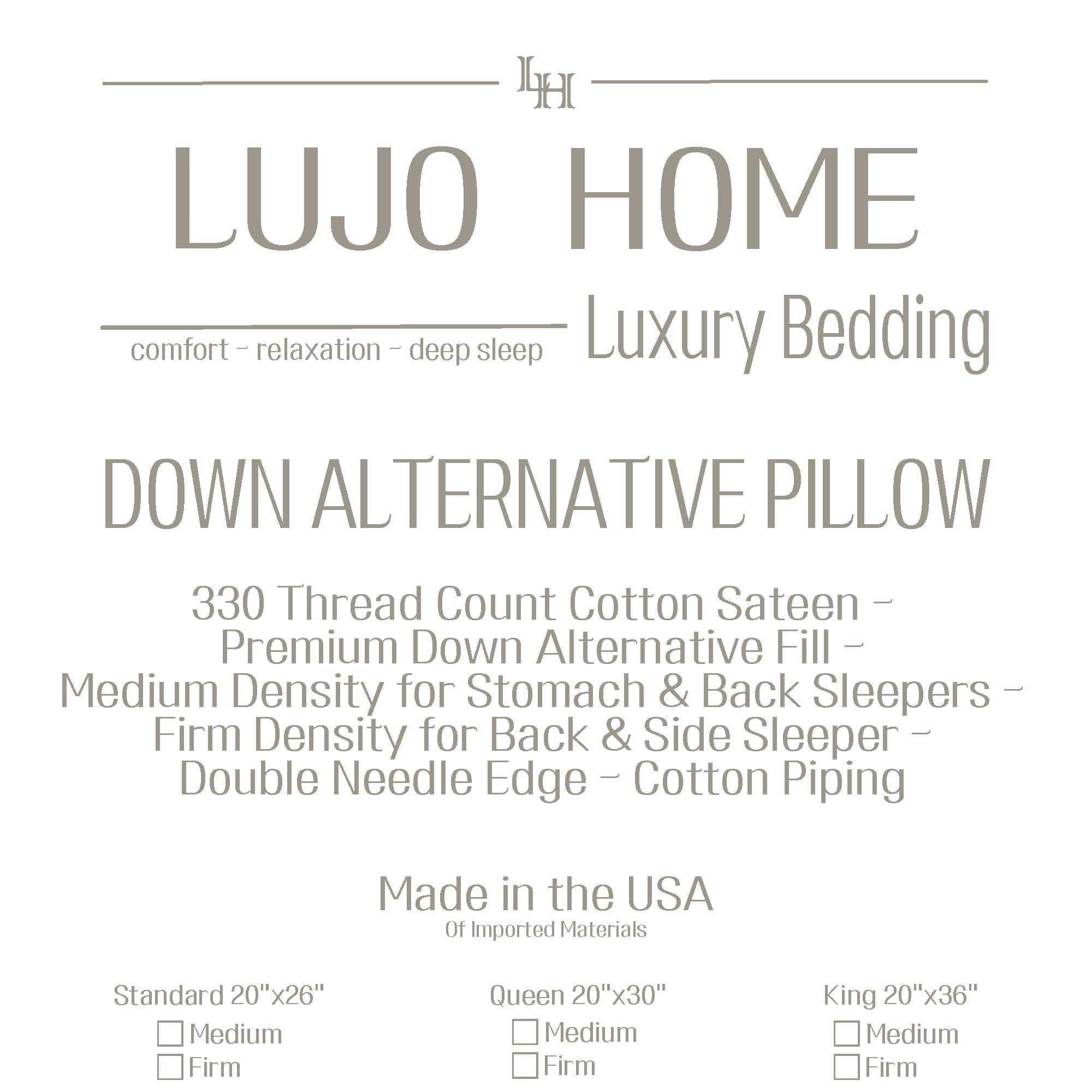 Luxury Down Alternative Pillow – Firm Density Support
