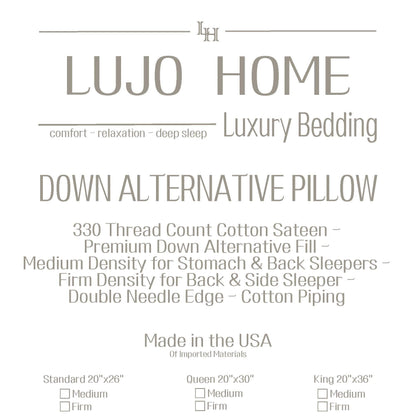 Luxury Down Alternative Pillow – Firm Density Support