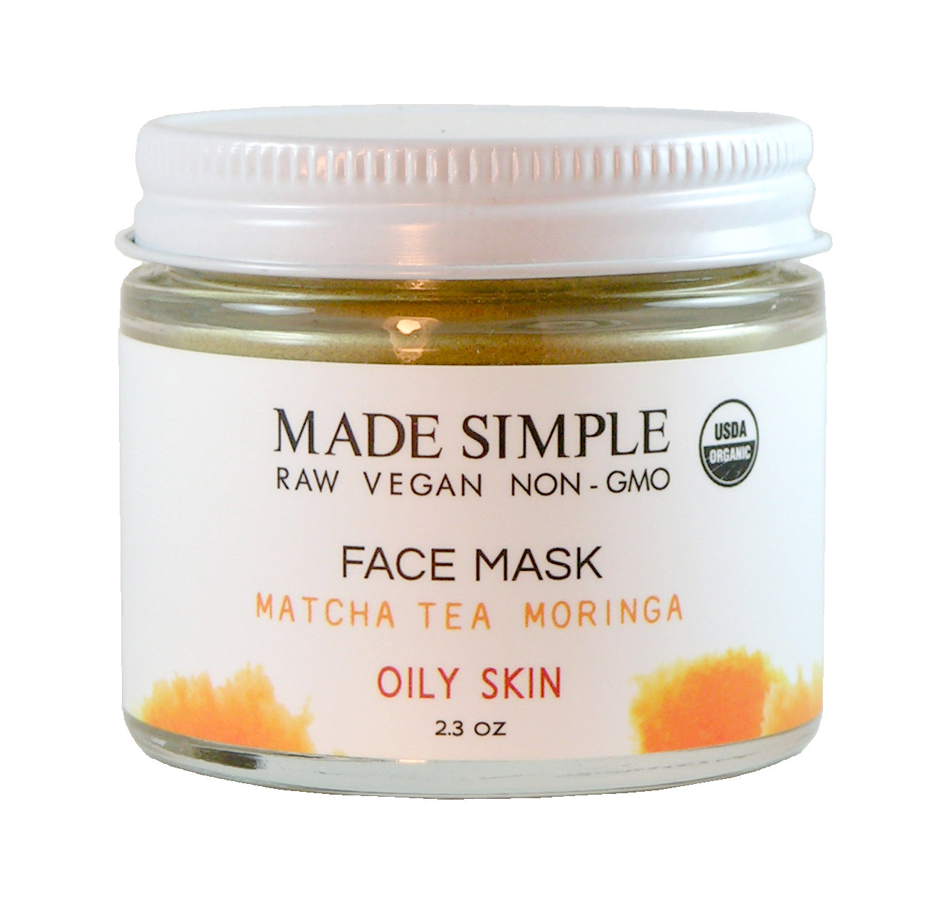 Certified Organic Match Tea Moringa Face Mask