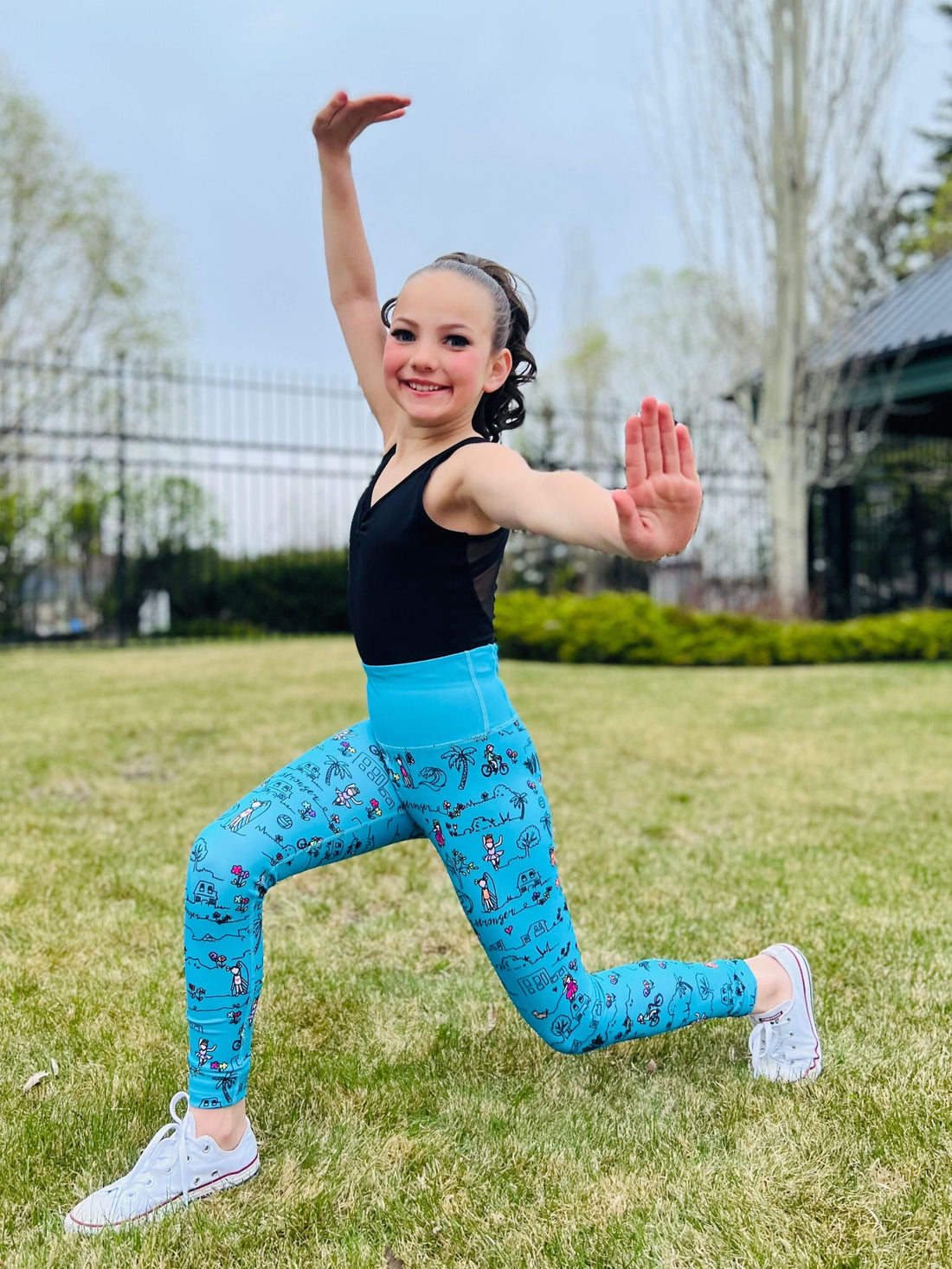 GIRLS HIGH-RISE ACTIVE LEGGINGS - HAILEY | Limeapple