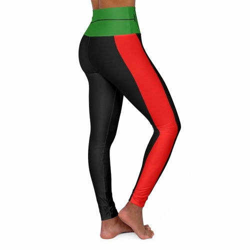 Womens High-waist Fitness Legging Yoga Pants, Black Red Yellow Green