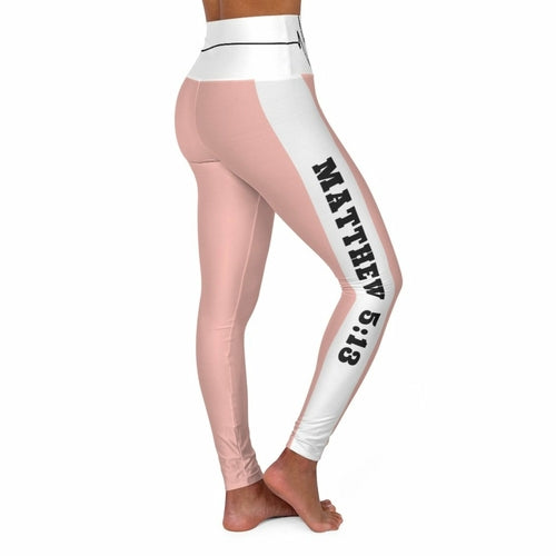 High Waisted Yoga Leggings, Peach Style Salt Of The Earth Matthew 5:13